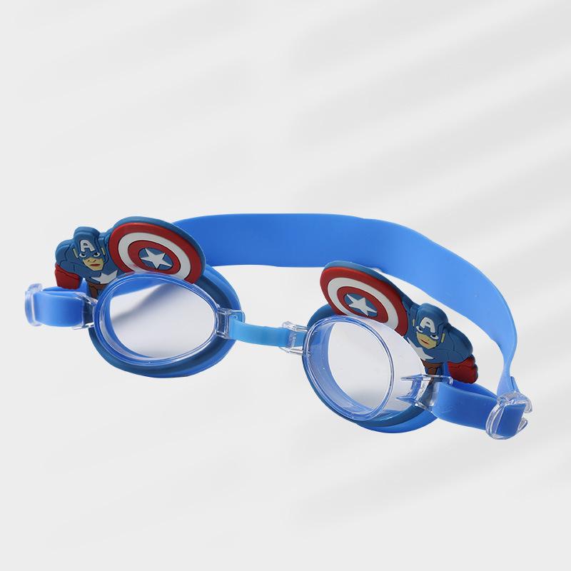 Детские милые мультяшные очки для плавания, водонепроницаемые очки для бассейна, противотуманные очки для водного спорта, дайвинга, серфинга, очки с берушами