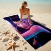 1pc KPop Demon Hunters ZOEY4 Beach Towel, Comfortable and Thick, and Swimming/Bath/Picnic/Camping Towel, Suitable for Seaside Beaches