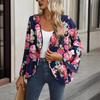 Autumn Women's Temperament Floral Long-sleeved Jacket Floral Print Retro V-neck Jacket Top