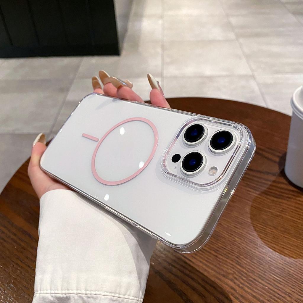 Подходит для Samsung Высокая Магнитная Адсорбция ПК Большое Отверстие Полностью Закрывающий Чехол для Мобильного Телефона S25ULTRA Простой S24PLUS FE