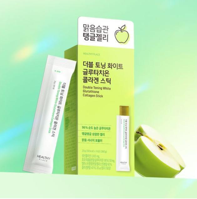 Healthy Place Двойной тонизирующий отбеливающий стик с глутатионом и коллагеном (14 дней)