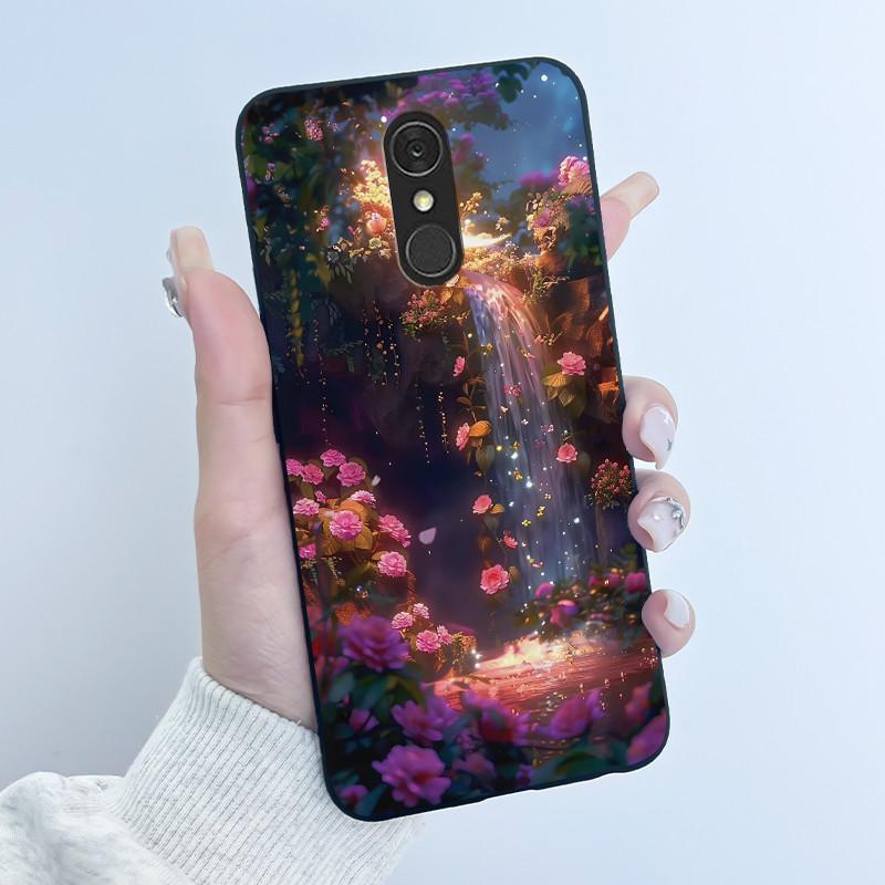 For LG Q7 Plus Q7+ Q7a Phone Case Luxury Cute Love Rabbit Funny Soft Silicone Black TPU Protective Cover For LG q7 LM-Q610 Case