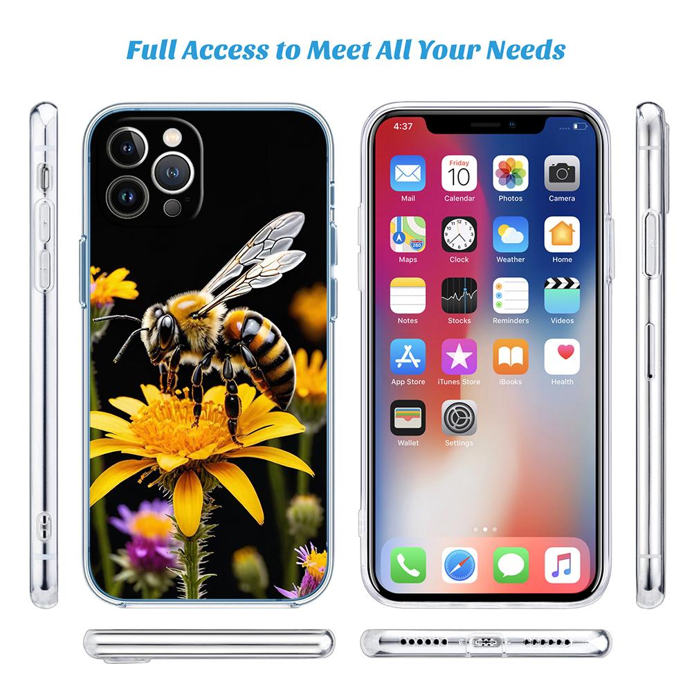 CJ11 Art Bees Cartoon Phone Case for Motorola Moto Edge 20 30 40 50 S30 Fusion Ultra Pro Neo Lite + G200 G23
