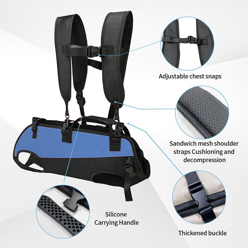 New Pet Cat Dog Double Shoulder Horizontal Hugging Backpack Outdoor Breathable Convenient Four Legs Carrying Bag Pet Products