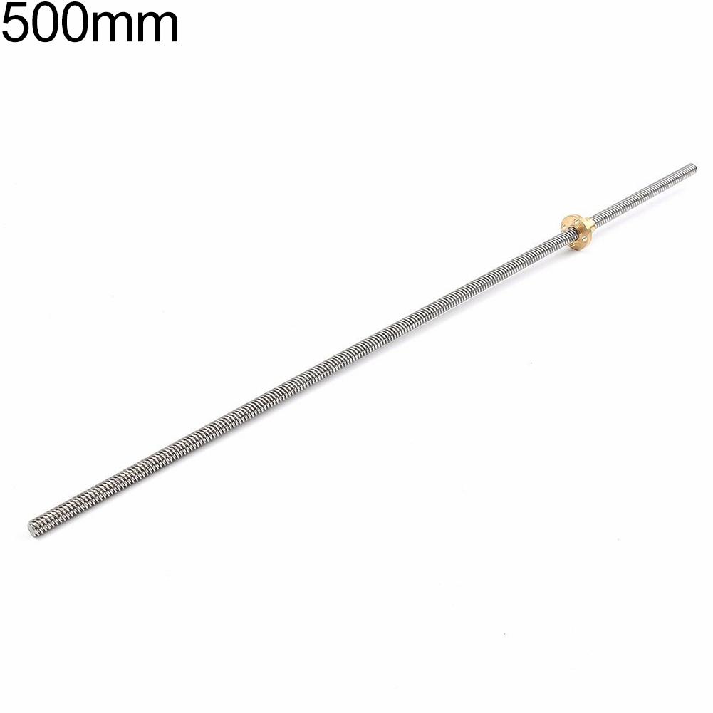 Computer Mall Trapezoidal Acme Printer T8 Stepper Screw Rod Thread Lead 150-500mm 3D with Nut