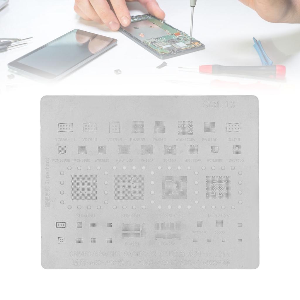 Телефон CPU BGA Reballing Stencil Reball Rework Template Screen для Samsung A60‑A90