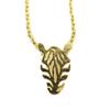 [P5829] - Handmade 'Origami' (zebra) Gold Necklace - 17x11 Mm