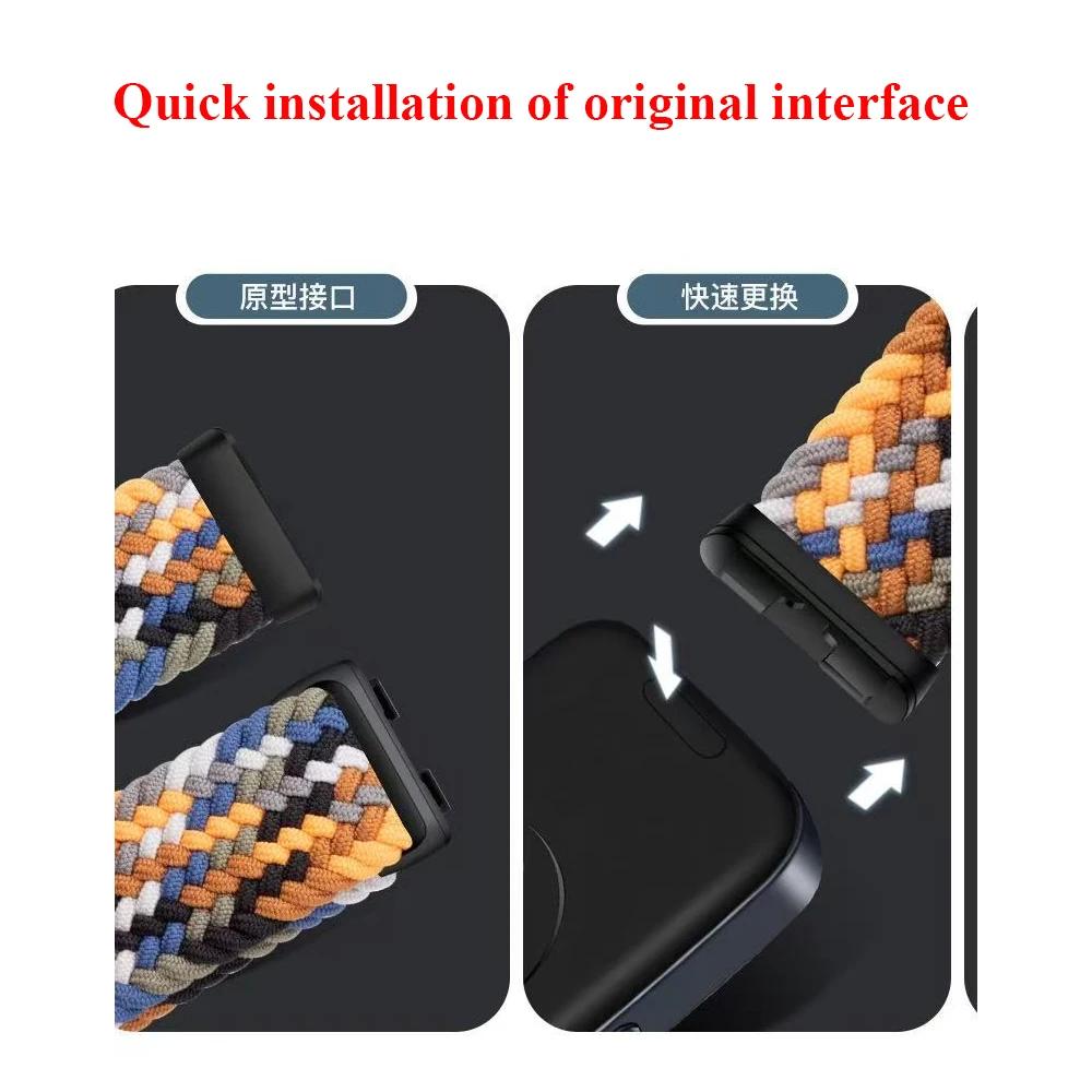 Нейлоновый ремешок для Huawei Band 10 9 8 Плетеный удобный Магнитная застежка Регулируемый ремешок для часов Аксессуары для Huanwei Band 10/9/8 Ремешок