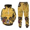 Spring Autumn Tribal Ethnic Print Women/Men's Hoodies Pants Sets Africa Dashiki Men Tracksuit/Vintage Tops Long Sleeve Male Suit