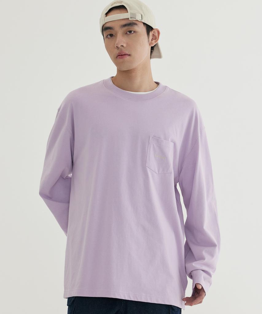 COVERNAT Basic Pocket Long Sleeve Light Purple