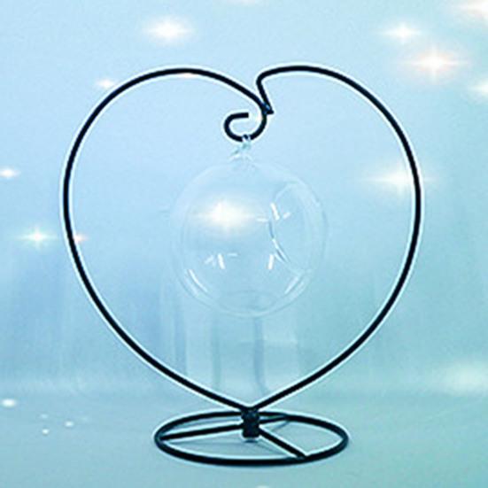 1 Set Display Stand Hollow Detachable Heart-shaped Desktop Decorative Ornament Iron Stand Home Decoration