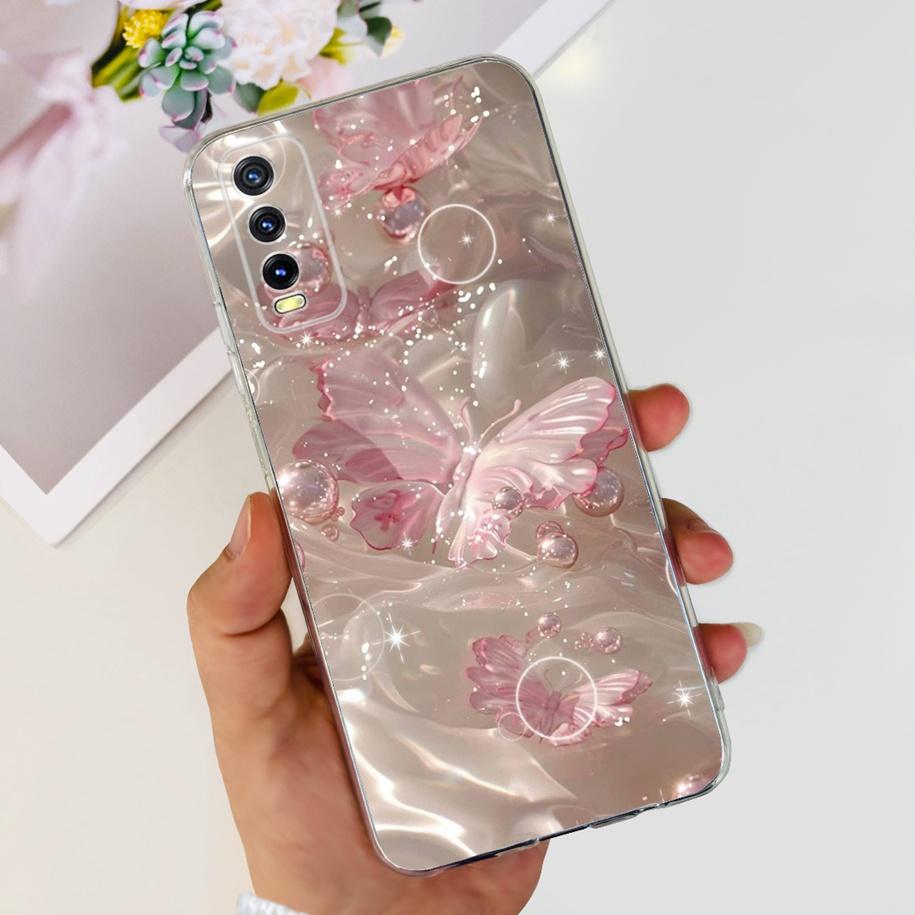 Для Vivo Y11s Y12s Чехол V2028 V2026 V2033 Популярный Цветок Прозрачная Силиконовая Задняя Крышка Для Vivo Y20 Y20i Y20s V2029 V2027 V2032 Funda