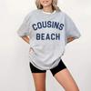 Женская ретро-винтажная футболка COUSINS BEACH Мужская оверсайз футболка Хлопок Уличная одежда Свободный топ с коротким рукавом Лето, когда я стала красивой
