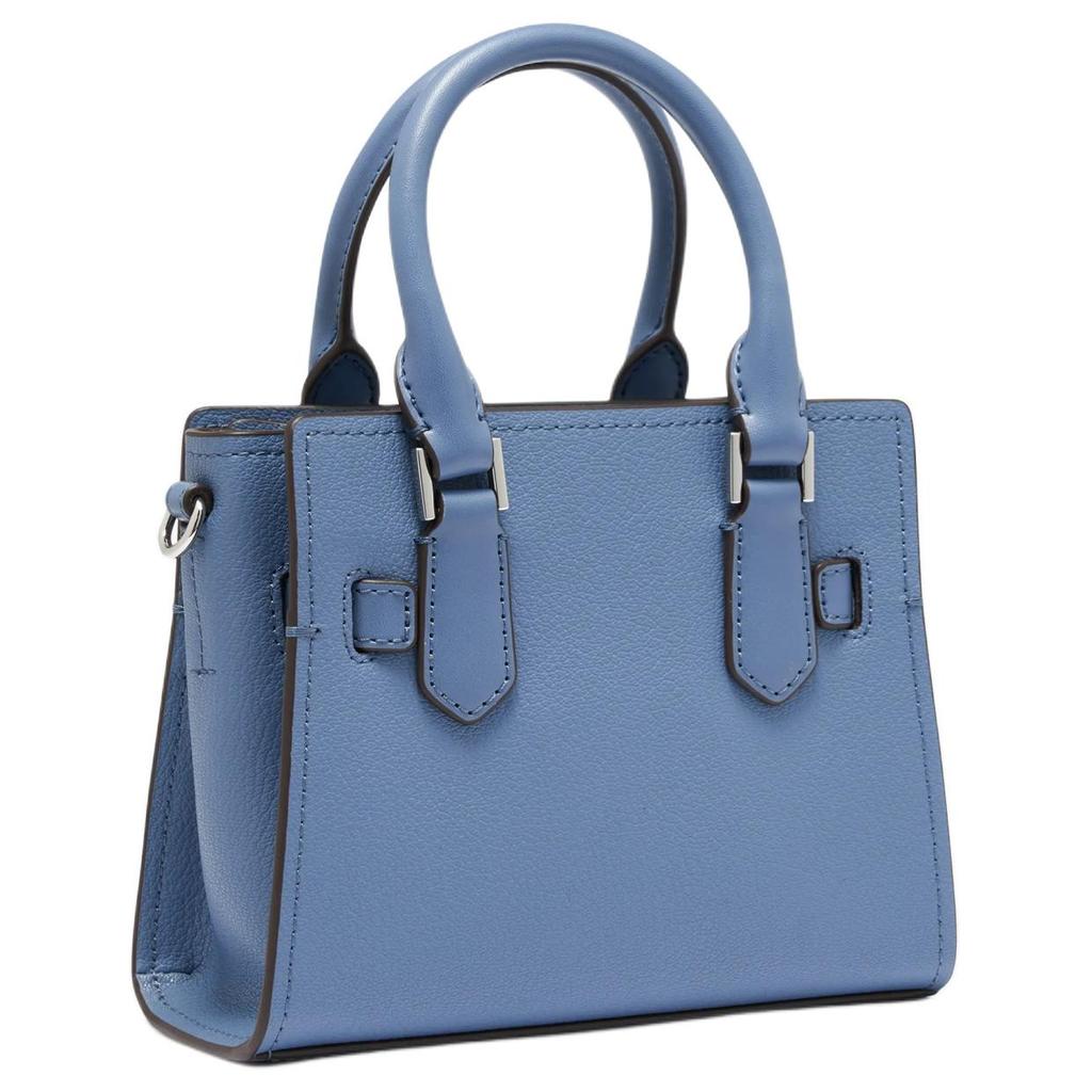Michael Kors MK Hamilton Металлический Логотип Кожа и Искусственная Кожа Мини Сумка-Тоут Наплечная Сумка Через Плечо Женские сумки Джинсово-Синий 35H3SHMC0L-DENIM