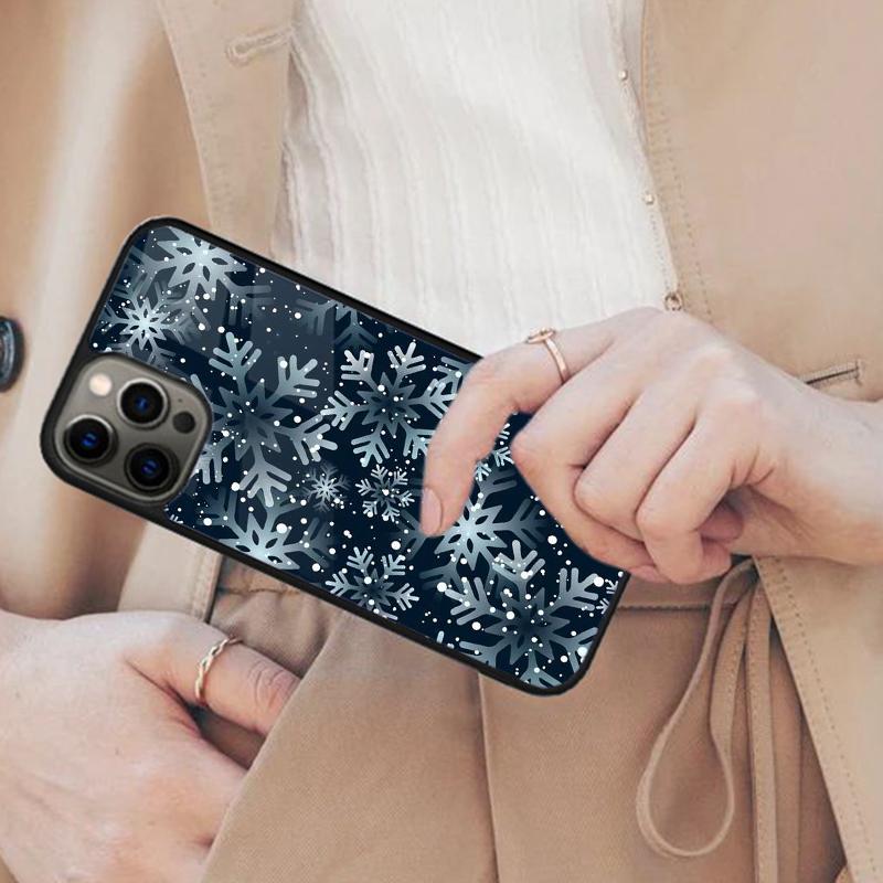 Christmas Snowflakes Magnetic Phone Case For APPLE iPhone 17 Air 16 14 13 12 Pro Max 15 Plus Wireless Charge With MagSafe Cover