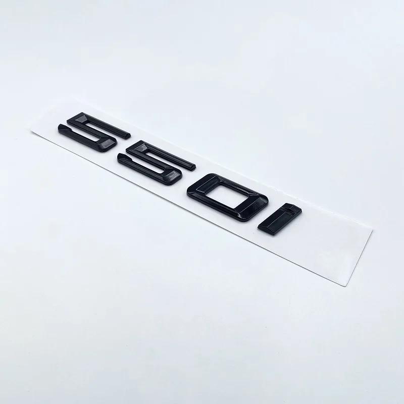 3D Глянцевый Черный Буквенный Значок Для BMW 5 Серии 520i 523i 525i 528i 530i 535i 540i E60 E61 F10 F11 G30 Наклейка Логотипа на Багажник Автомобиля