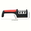 Kitchen 3 Segment Knife Sharpener Household Multi-Functional Hand-Held 3 Purpose Black Sharpening Stone Kitchen Knives Gadget