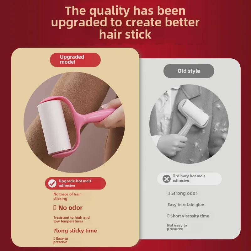 Липкий ролик для удаления шерсти домашних животных со сменными листами KTY