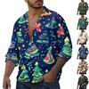 Men'S Casual Loose Fitting Long Sleeved Shirt Fashionable Lapel Shirt Top