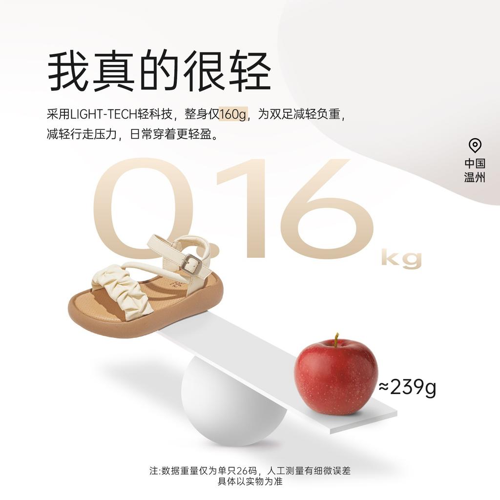 Girls Sandals Summer 2025 Girls Foreign Roman Shoes Summer Beach Sandals Soft-soled Princess Sandals