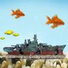 Смола затонувшая лодка затонувший линкор военный корабль аквариум украшение пещера