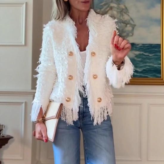 Women's Open Front Faux Fur Cardigan Fuzzy Dressy Shaggy Jacket Casual Long Sleeve Coat Fall Winter Outerwear