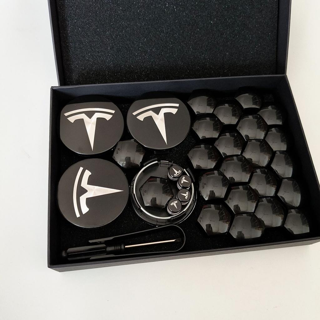 ZFX1 31 шт. КОРОБКА для Tesla Model3 ModelY Покрытие Juniper Комплект для преобразования колес Центральная заглушка ступицы колеса автомобиля и Винт колпачка шины Аксессуары