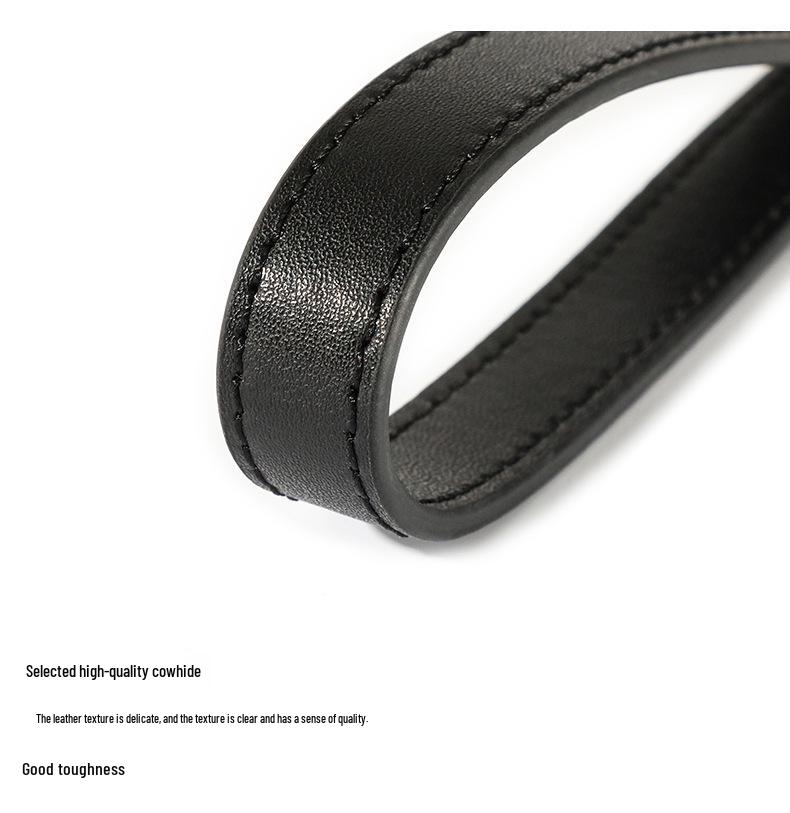 Ma Huang Shi Натуральная кожа Унисекс Черный Однопряжечный плечевой ремень