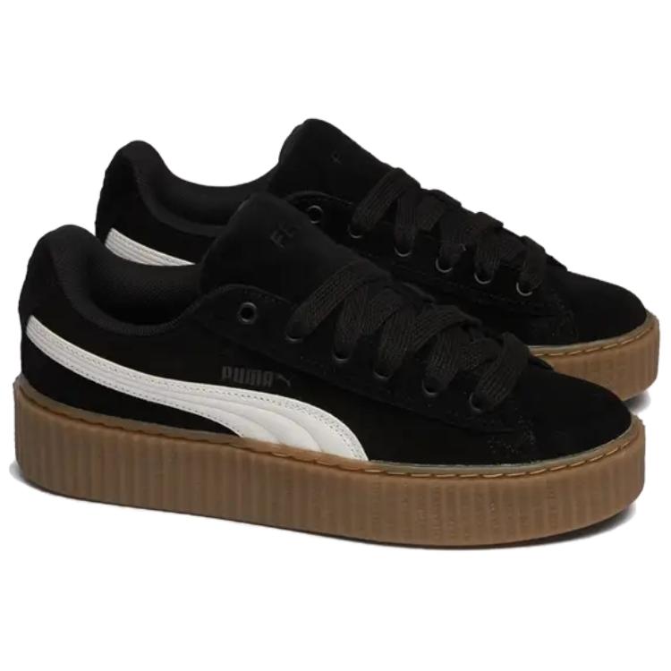 Fenty x Puma Creeper Phatty Черные Теплые Белые Унисекс Кроссовки Фиолетовая Подошва 396403-01