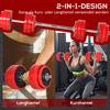 30KGS 2-In-1 Dumbbell & Barbell Adjustable Set Strength Muscle Exercise Fitness Plate Bar Clamp Rod Home Gym Sports Area