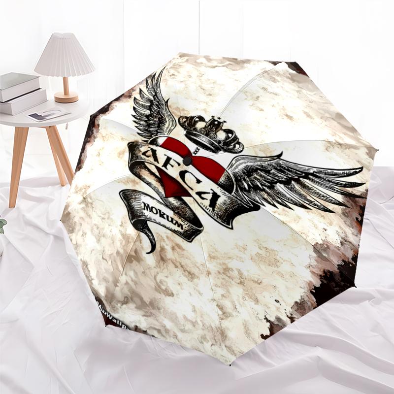 Printed AFC Ajax Printed Folding Umbrella,Outdoor,Leisure,And Travel Umbrella,Durable Umbrella Fabric,Birthday And Holiday Gift