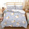 Cartoon Animals Frog Chick Alpaca 3D Duvet Cover Bedding Set Comforter Linen Pillowcases Room Decor Single Double King Queen