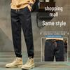Мужские модные брендовые джоггеры 2025 Осень/Зима с плюшевой подкладкой - Свободные, Универсальные, Спортивные брюки в стиле кэжуал