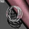 925 Sterling Silver Cross Woven Ring Exquisite Charm Fashion Wedding Jewelry