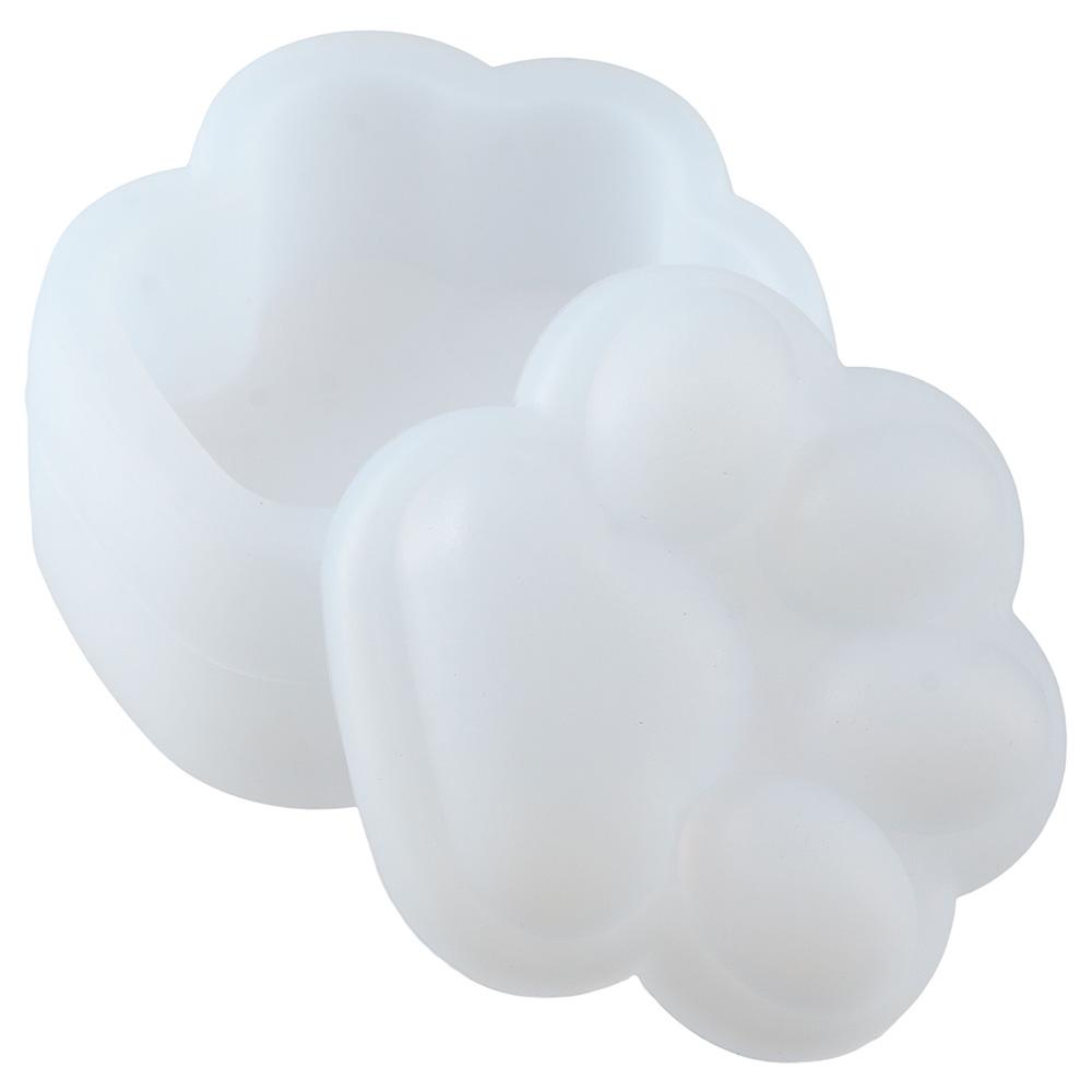 Silicone Cat Paw Shape Box Mold  Cat Claw Jar Mold with Lid Handmade Epoxy Mould  DIY