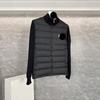 Autumn and winter new stand-up collar knitted splicing light down jacket women's short warm jacket