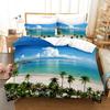 3D Print Beach Scenery Comfortable Duvet Quilt Cover Pillowcase Bedding Set Children Bedroom Decoration Home Textile