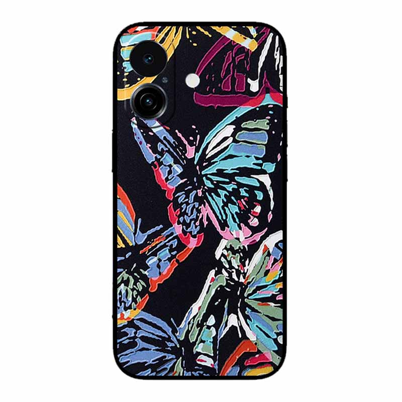 3D Тисненый Чехол Для iphone 17 2025 Чехол Для Телефона Coque Цветы Черный Силикон Мягкая Задняя Крышка Для iphone 17 5G Чехол 6.3" Funda Оболочка