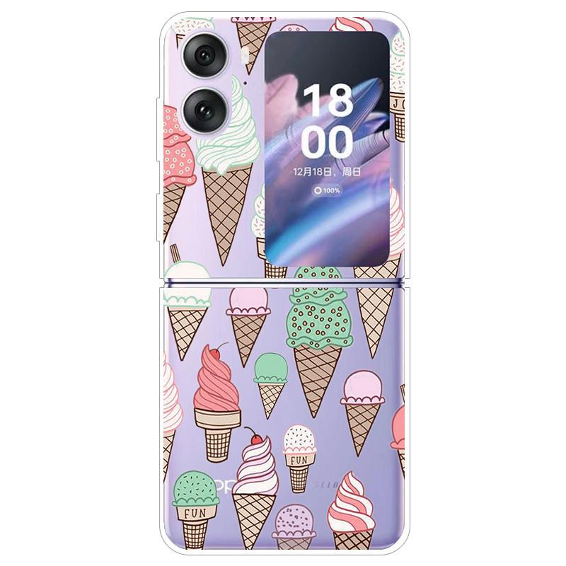 Для Oppo Find N2 Flip Чехол CPH2437 Прозрачный Жесткий ПК Чехол для Телефона для Oppo Find N2 Flip Funda N 2 Flip Защитный Coque