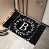 Monogram Letter CWelcome Doormat Non-Slip Machine Washable Carpet for Living Room Bedroom Bathroom Kitchen and Laundry Rug