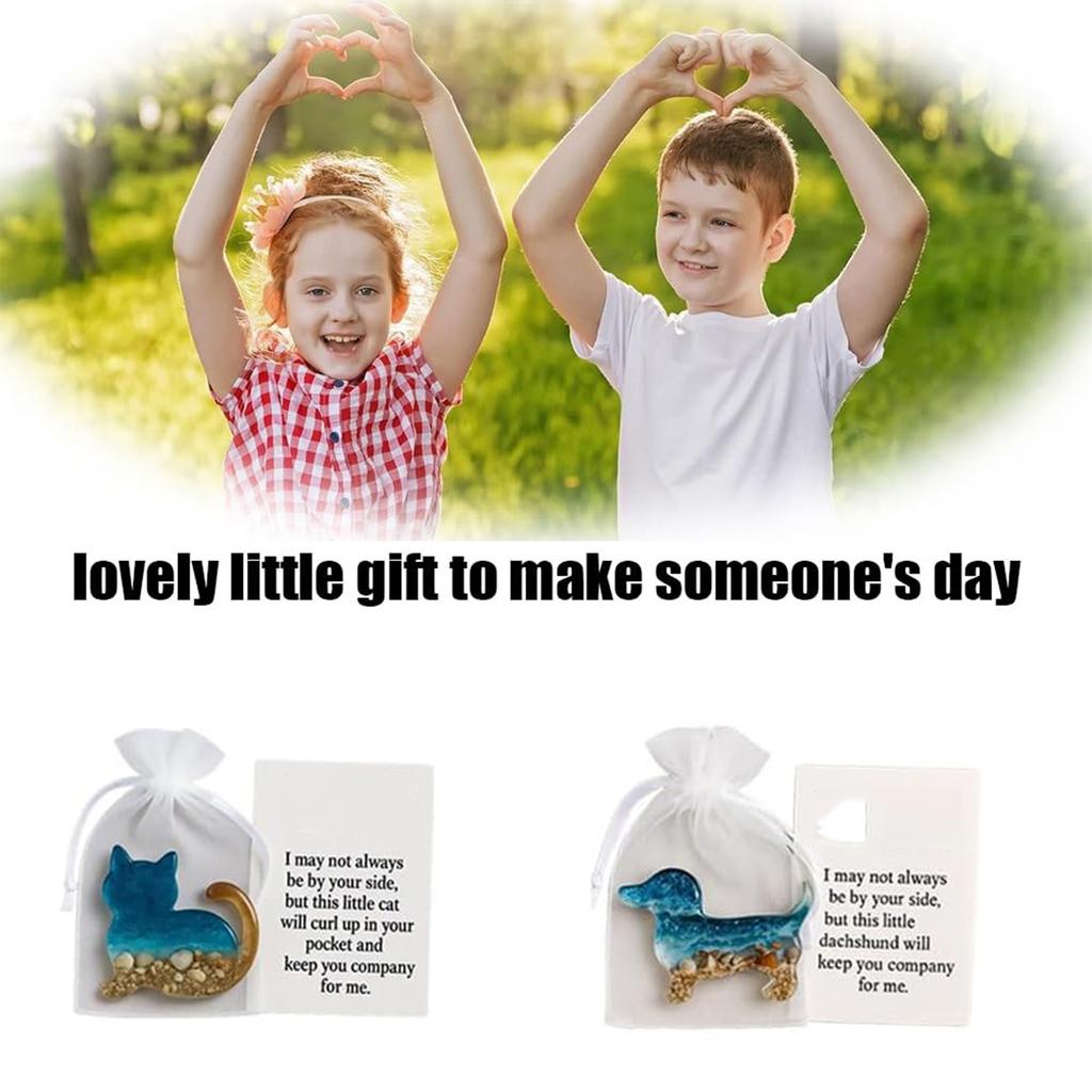 Карманный дорожный подарок, Карманные объятия в подарок в связи с потерей питомца, Вдохновляющие подарки с открыткой, Маленькая поддержка, Сочувствие в связи с потерей питомца, Резиновое животное для поддержки