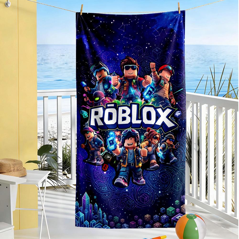 Roblox Beach Towel Super Soft Microfiber Quickdry Fabric Comfortable Lightweight Portable for Swimming,Beach,Camping, Travel, Beach Accessories,Gym