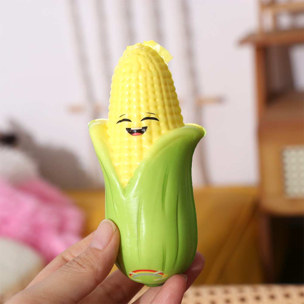 PU Material Corn Fidget Toy Soft Corn Reduce Pressure Toy Colorful Corn Squishy Toy Reduce Anxiety