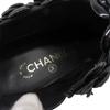 Great CHANEL Ankle boots black leather Women 38.5 G31795 Used