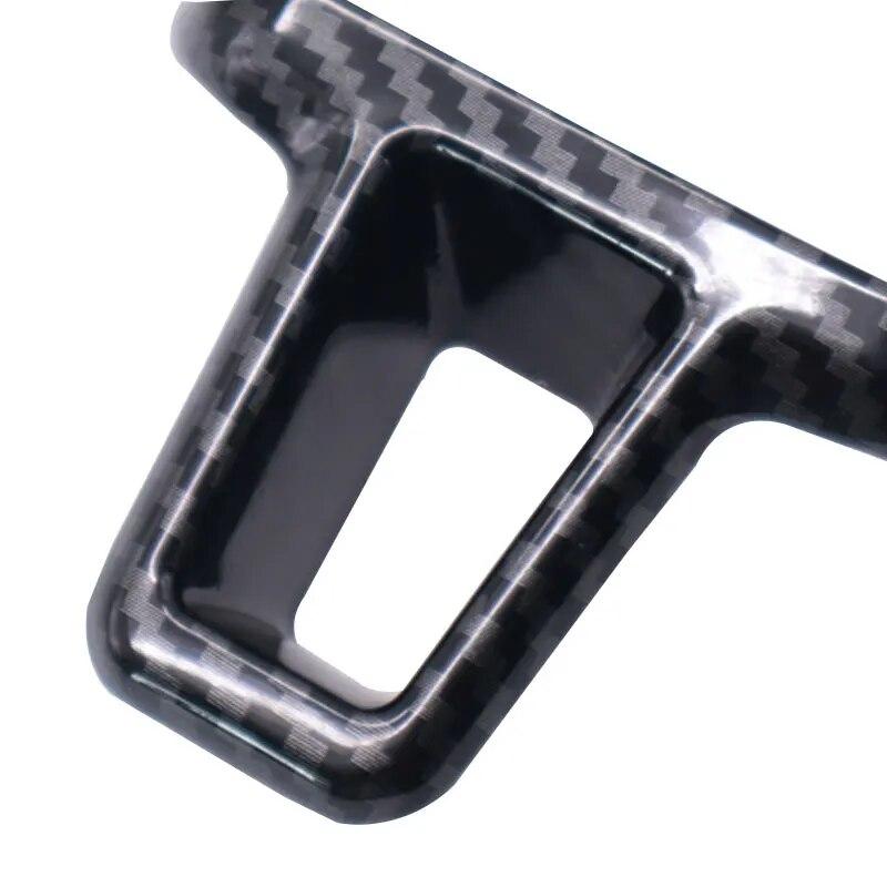 3 шт. стайлинга автомобилей ABS текстура из углеродного волокна, крышка панели рулевого колеса, накладка для VW Golf 6 MK6 Bora Eos Polo Jetta Caddy Touran