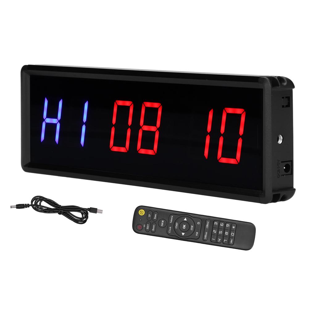 LED Interval Timer Gym Workout Count DownUp Clock Stopwatch for Fitness Exercising