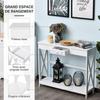 Table Console Table Entrance With 1 Drawer + 1 Shelf Dim. 100L X 30W X 81H Cm In Wood White
