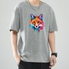 1/2pcs Orange Fox Face Heat Transfer Sticker, DIY Colorful Animal Charming Fox Iron-On Decals For Clothes, T-Shirt Making, Pillow Decorating