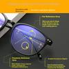 Multifocal Progressive Reading Glasses Retro Anti Blue Light Multifocal Elderly Eyewears Men Women's Large Frame Eyeglasses