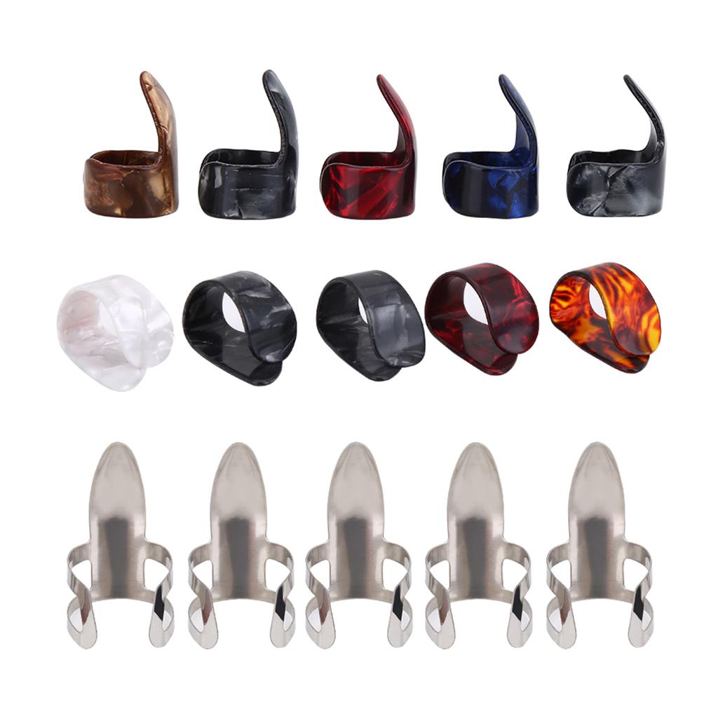 15 шт. DIY протектор для медиаторов большого и указательного пальцев с коробкой для хранения для гитары